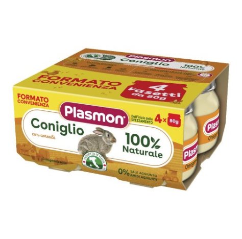 PLASMON - OMOGENIZZATO CONIGLIO 4X80 GR 4+ MESI