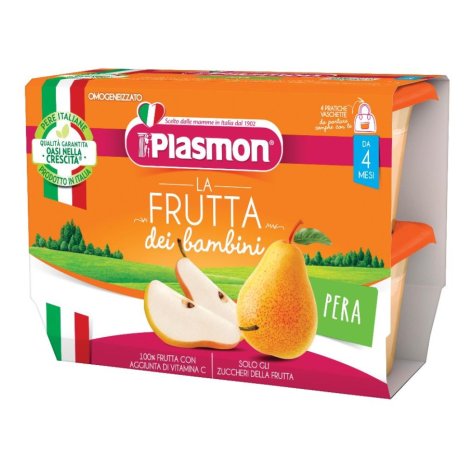 PLASMON - OMOGENIZZATO ALLA FRUTTA LA MERENDA , PERA 6+ MESI ( 4X100 GR)