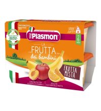 PLASMON - OMOGENIZZATO ALLA FRUTTA LA MERENDA , FRUTTA MISTA 6+ MESI ( 4X100 GR )
