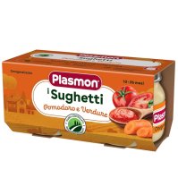 PLASMON - OMOGENIZZATO I SUGHETTI , POMODORO E VERDURE 10+ MESI ( 2X80 GR ) 