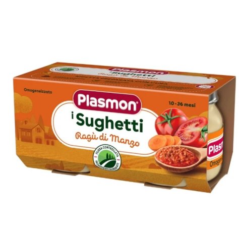 PLASMON - OMOGENIZZATO I SUGHETTI , RAGÙ DI MANZO 10+ MESI ( 2X80 GR )