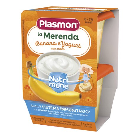 PLASMON - LA MERENDA DEI BAMBINI , BANANA E YOUGURT 6+ MESI ( 2X120GR )