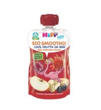 HIPP BIO - SMOOTHIE FRUTTA DA BERE , Mela Frutti Rossi e Banana 