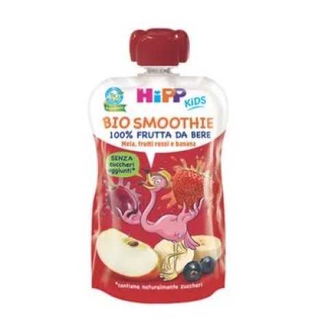 HIPP BIO - SMOOTHIE FRUTTA DA BERE , Mela Frutti Rossi e Banana 