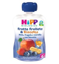 HIPP BIOLOGICO - FRUTTA FRULLATA & BISCOTTO , Mela Fragola e Mirtillo con biscotto ( 6+ MESI ) HIPP BIOLOGICO - FRUTTA FRULLATA & BISCOTTO , Mela Fragola e Mirtillo con biscotto ( 6+ MESI )