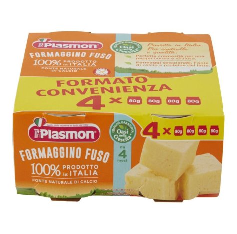 PLASMON - OMOGENIZZATO FORMAGGINO FUSO 6+ MESI ( 4X80 GR )