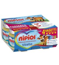 NIPIOL - OMOGENIZZATO DI CARNE VITELLO , 4+ MESI ( 4X80 GR ) 