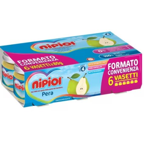 NIPIOL - OMOGENIZZATO ALLA FRUTTA PERA , 4+ MESI ( 6X80 GR ) 
