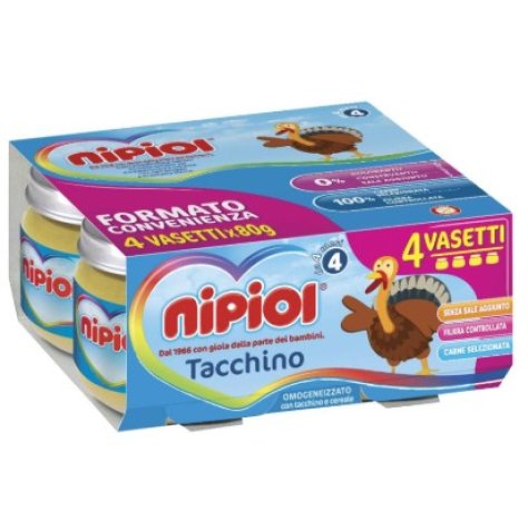 NIPIOL - OMOGENIZZATO DI CARNE , TACCHINO 4+ MESI ( 4X80 GR ) 