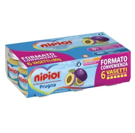 NIPIOL - OMOGENIZZATO ALLA FRUTTA , PRUGNA 4+ MESI ( 6X80 GR )
