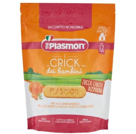 PLASMON - I CRICK DEI BAMBINI , ZUCCA CAROTA E ROSMARINO 12 + MESI  100 GR 