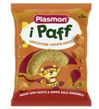 PLASMON - PAFF LENTICCHIE E PATATE DOLCI , PATATINE PER BAMBINI 12+ MESI 