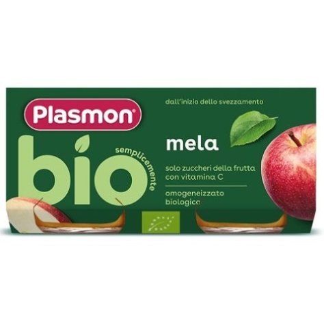 PLASMON BIO  - OMOGENIZZATO FRUTTA MELA , 4+ MESI ( 2X80GR ) 
