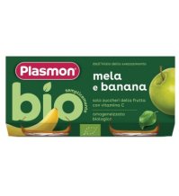 PLASMON BIO  - OMOGENIZZATO FRUTTA MELA E BANANA  , 4+ MESI ( 2X80GR ) 