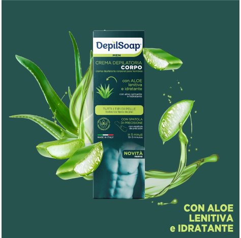 DEPILSOAP MEN - CREMA DEPILATORIA UOMO CORPO CON ALOE VERA 