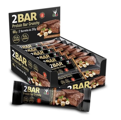 NET - 2 BAR PROTEIN BAR CRUNCHY , BARRETTA PROTEICA 2X30GR CREMA DI NOCCIOLA 