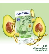 DEPILSOAP - STRISCE DEPILATORIE GAMBE & BRACCIA CON OLIO DI AVOCADO 