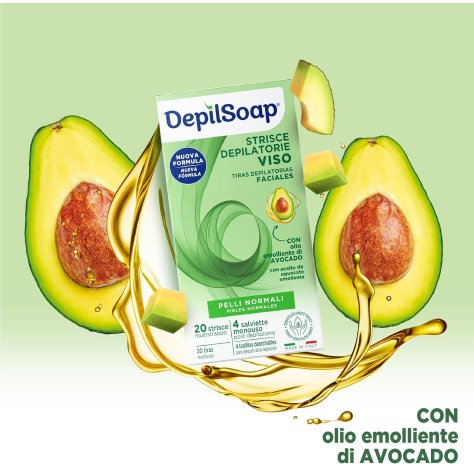 DEPILSOAP - STRISCE DEPILATORIE VISO CON OLIO DI AVOCADO