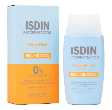 ISDIN - FOTOPROTECTOR FUSION FLUID MINERAL SPF50+ , PROTEZIONE VISO 