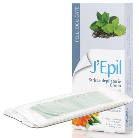  J'EPIL - STRISCE DEPILATORIE CORPO Tè VERDE E CALENDULA 