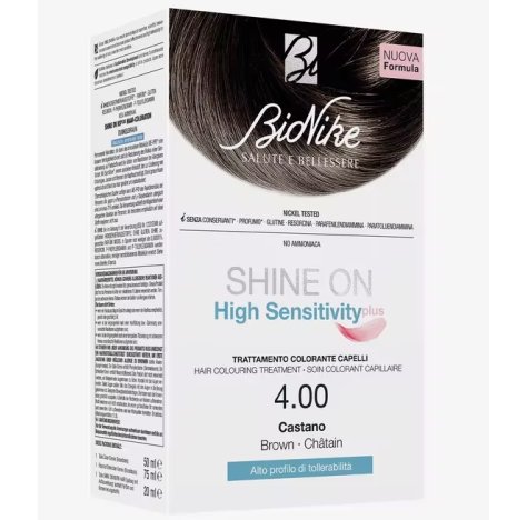 BIONIKE SHINE ONE HIGH SENSITIVITY PLUS - Trattamento Colorante Capelli , 4.00 CASTANO 