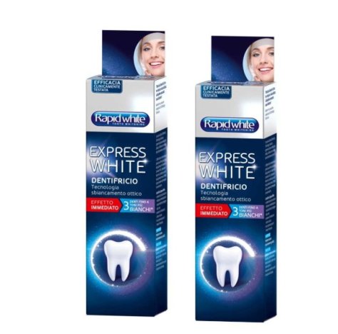 RAPID WHITE EXPRESS WHITE - DENTIFRICIO SBIACANTE EFFETTO IMMEDIATO , 2X75ML 