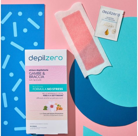 DEPILZERO - STRISCE DEPILATORIE GAMBE & BRACCIA , Nuova Formula 