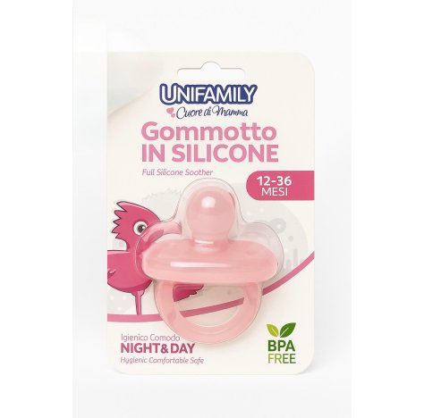 UNIFAMILY - GOMMOTTO IN SILICONE 12-36 MESI ROSA  UNIFAMILY - GOMMOTTO IN SILICONE 12-36 MESI ROSA
