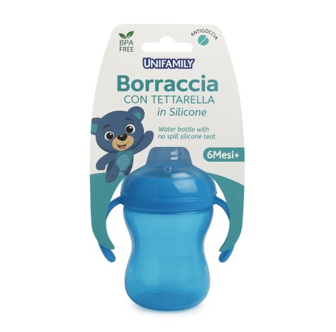 UNIFAMILY - BORRACCIA CON TETTARELLA IN SILICONE 6+MESI BOY , 300ML