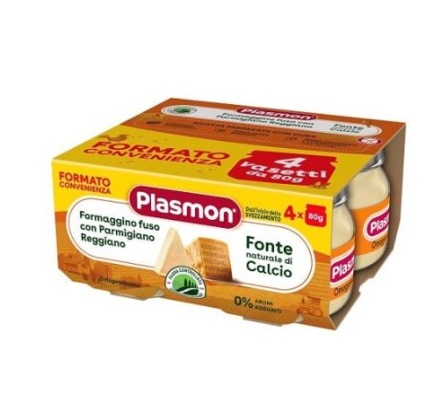 PLASMON OMOGENIZZATO FORMAGGINO FUSO CON PARMIGIANO REGGIANO 4X80GR 