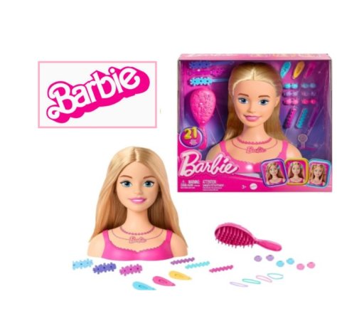 BARBIE TOTAL HAIR - Bambola con Capelli Lunghissimi e Accessori per Acconciature