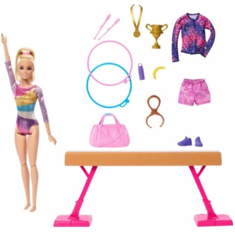 BARBIE  GINNASTA - PLAYSET + ACCESSORI 
