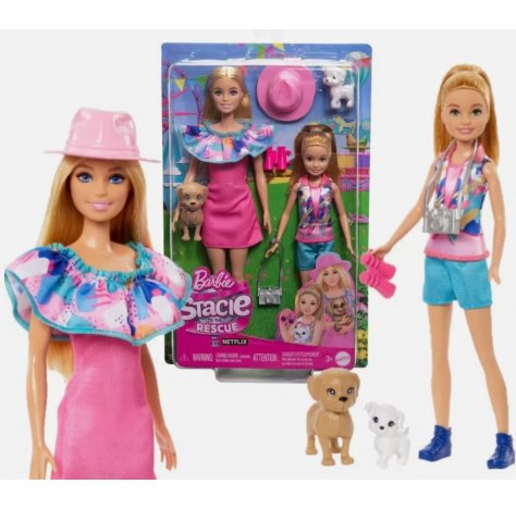 BARBIE - BARBIE E STACE CON CUCCIOLI PLAYSET 