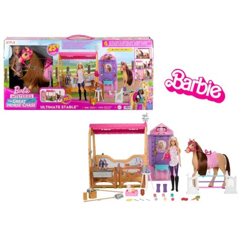 BARBIE RANCH DEI SOGNI -Playset stalla interattiva con cavallo, arredamenti e accessori BARBIE RANCH DEI SOGNI -Playset stalla interattiva con cavallo, arredamenti e accessori