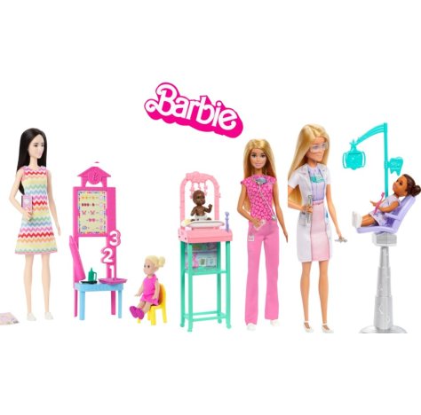 BARBIE MESTIERI  ASSORTITE  - Playset con Bambola Professionista, Accessori e Outfit da Lavoro