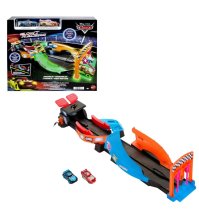 MATTEL PIXAR DISENY - CARS , PISTA FLUO INCROCIATA + 2 MACCHININE 