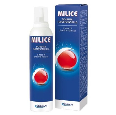  MILICE SCHIUMA TERMOSENSIBILE , Trattamento efficace contro pidocchi e parassitosi umane su capelli, pube e corpo 150ML
