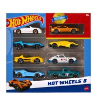 HOT WHEELS - SET DI 8 AUTO E CAMION , MIX DI VEICOLI SCALA 1:64 