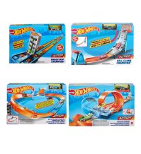 HOT WHEELS - PISTA RACEWAY CHAMPION + MACCHININA , 4 piste tutte da vivere 