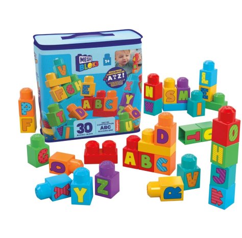 MEGA BLOCKS - IMPARA L'ALFABETO , Set di blocchi da costruzione 30 pezzi MEGA BLOCKS - IMPARA L'ALFABETO , Set di blocchi da costruzione 30 pezzi