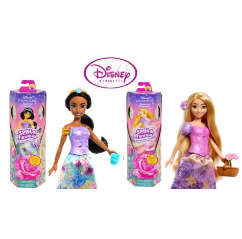 DISNEY PRINCIPESSE - SPIN & REVEAL , Set con bambola + 11 sorprese da scoprire DISNEY PRINCIPESSE - SPIN & REVEAL , Set con bambola + 11 sorprese da scoprire