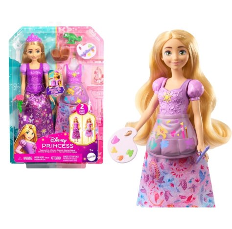 DISNEY PRINCIPESSE - RAPUNZEL 2 IN 1 + 9 ACCESSORI DISNEY PRINCIPESSE - RAPUNZEL 2 IN 1 + 9 ACCESSORI