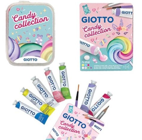 FILA - GIOTTO CANDY COLLECTION , Tempera 7 colori assortiti FILA - GIOTTO CANDY COLLECTION , Tempera 7 colori assortiti