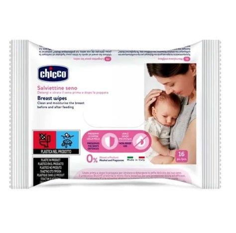 CHICCO - SALVIETTINE DETERGENTI SENO , 16 PEZZI CHICCO - SALVIETTINE DETERGENTI SENO , 16 PEZZI