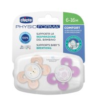 CHICCO PHYSIOFORMA COMFORT SUCCHIETTO GIRL IN SILICONE , 6-12 MESI ( 2 PEZZI )