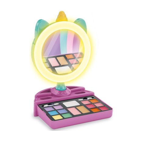 CLEMENTONI CRAZY CHIC - UNICORNO MIRROR , Make-up + Rin Light 