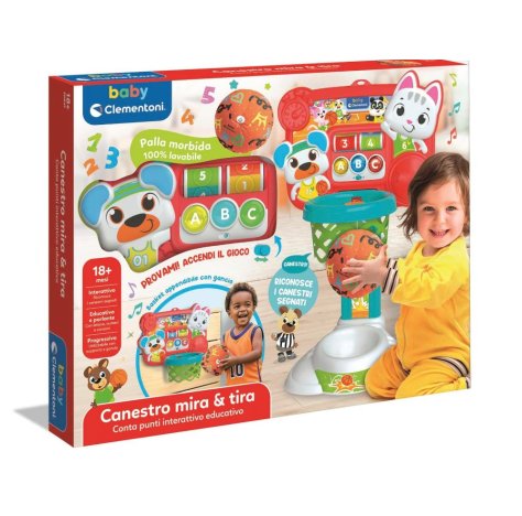 CLEMENTONI BABY - CANESTRO MIRA E TIRA , Palestrina Interattiva per Bambini CLEMENTONI BABY - CANESTRO MIRA E TIRA , Palestrina Interattiva per Bambini