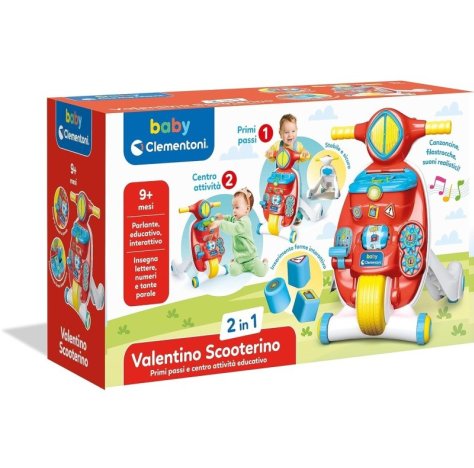 BABY CLEMENTONI - VALENTINO SCOOTERINO PRIMI PASSI 2IN1