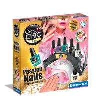 CLEMENTONI CRAZY CHIC - PASSION NAILS , Set Completo per Manicure e Nail Art per Bambine
