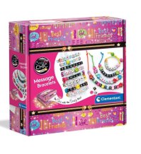CLEMENTONI CRAZY CHIC - MESSAGE BRACELETS , Kit Gioielli Creativi per Bambini